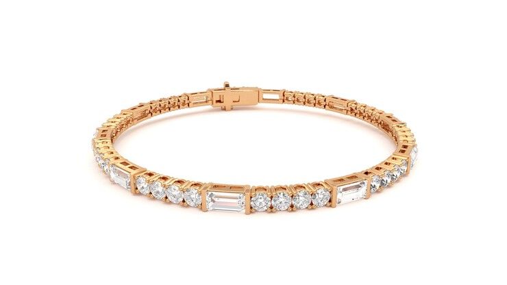 Taylor & Hart Serrienne 5.00ct Tennis Bracelet Jewellery 360 degree image 3