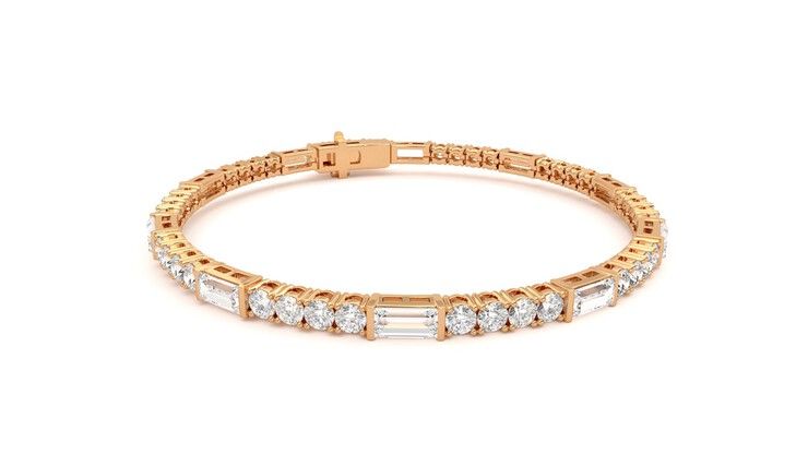 Taylor & Hart Serrienne 5.00ct Tennis Bracelet Jewellery 360 degree image 4