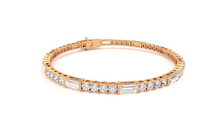 Taylor & Hart Serrienne 5.00ct Tennis Bracelet Jewellery 360 degree image 5