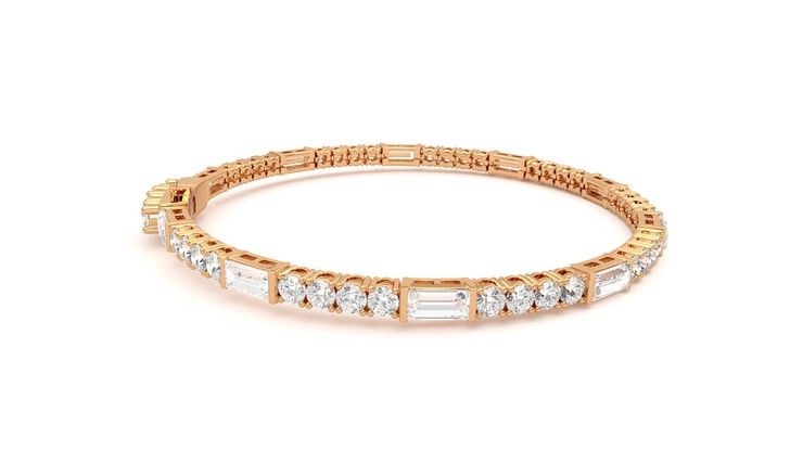 Taylor & Hart Serrienne 5.00ct Tennis Bracelet Jewellery 360 degree image 10