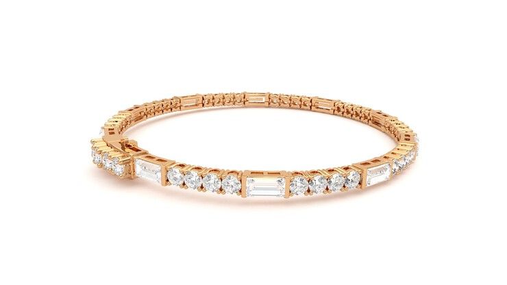 Taylor & Hart Serrienne 5.00ct Tennis Bracelet Jewellery 360 degree image 12