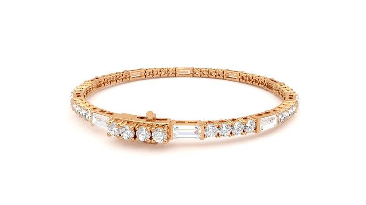 Taylor & Hart Serrienne 5.00ct Tennis Bracelet Jewellery 360 degree image 14