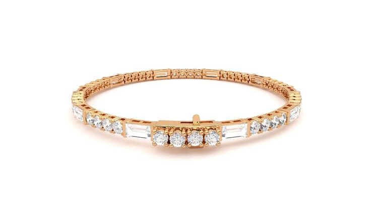 Taylor & Hart Serrienne 5.00ct Tennis Bracelet Jewellery 360 degree image 15