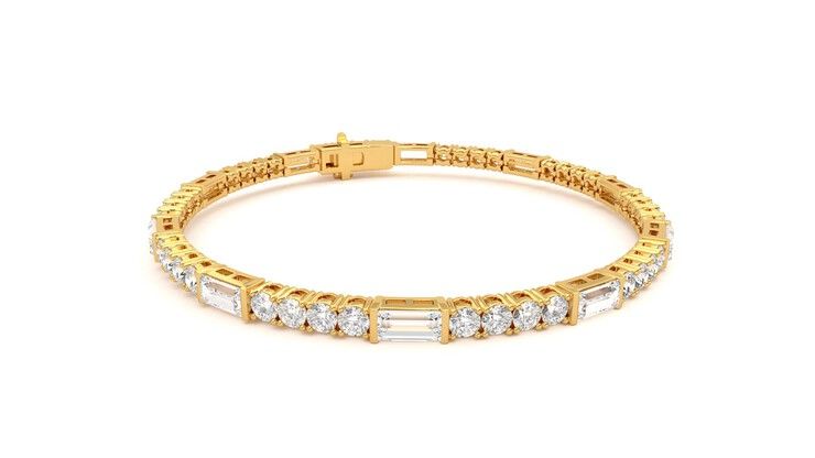 Taylor & Hart Serrienne 5.00ct Tennis Bracelet Jewellery 360 degree image 4