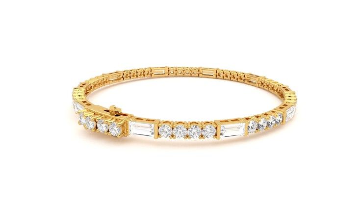 Taylor & Hart Serrienne 5.00ct Tennis Bracelet Jewellery 360 degree image 13