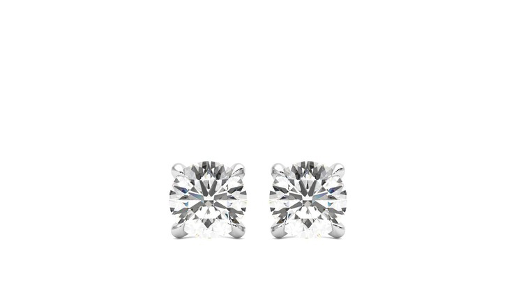 Taylor & Hart Dea 0.50ct Studs Natural Diamonds Platinum Earrings 360 detail 01