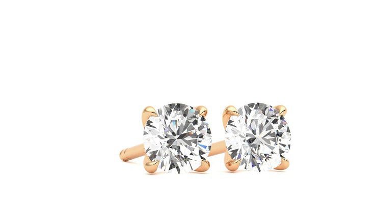 Taylor & Hart Dea 1.00ct Studs Jewellery 360 degree image 4