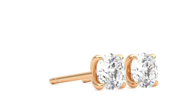 Taylor & Hart Dea 1.00ct Studs Jewellery 360 degree image 6