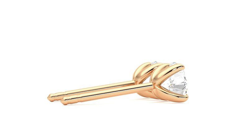 Taylor & Hart Dea 1.00ct Studs Jewellery 360 degree image 11