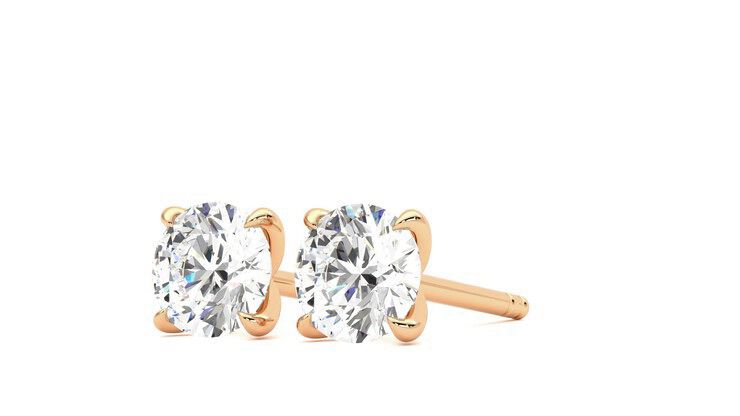 Taylor & Hart Dea 1.00ct Studs Jewellery 360 degree image 25