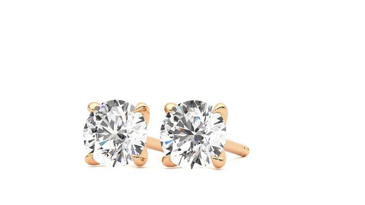 Taylor & Hart Dea 1.00ct Studs Jewellery 360 degree image 26