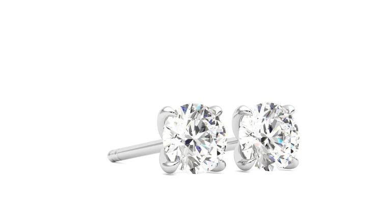 Round Brilliant Cut Diamond Stud Earrings 0.20ct - 2.00ct