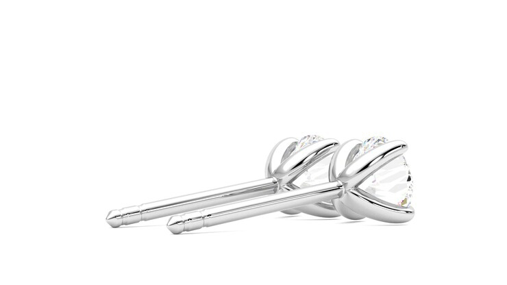 Taylor & Hart Dea 1.00ct Studs Jewellery 360 degree image 12