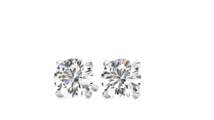 1.00ct. Princess Diamond Stud Earrings