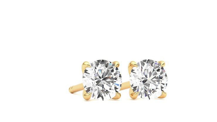 Taylor & Hart Dea 1.00ct Studs Jewellery 360 degree image 4