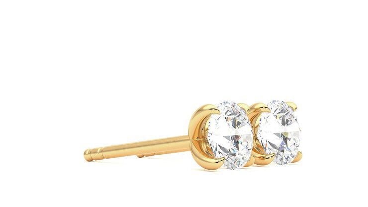 Taylor & Hart Dea 1.00ct Studs Jewellery 360 degree image 7