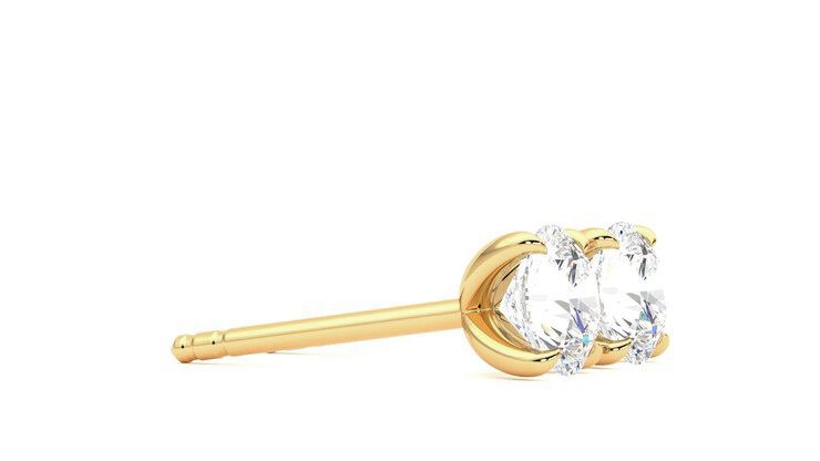 Taylor & Hart Dea 1.00ct Studs Jewellery 360 degree image 8