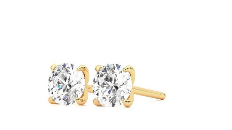 Taylor & Hart Dea 1.00ct Studs Jewellery 360 degree image 25