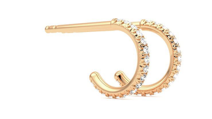 Taylor & Hart Dea Hoops Jewellery 360 degree image 7