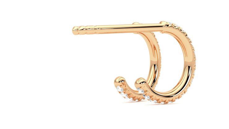Taylor & Hart Dea Hoops Jewellery 360 degree image 12
