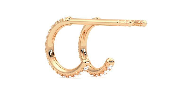 Taylor & Hart Dea Hoops Jewellery 360 degree image 17