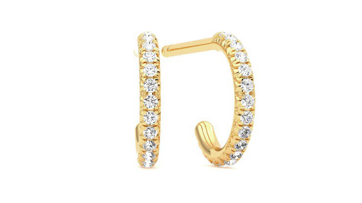 Taylor & Hart Dea Hoops Jewellery 360 degree image 2
