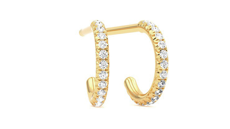 Taylor & Hart Dea Hoops Jewellery 360 degree image 3