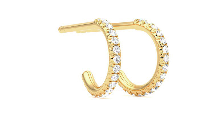Taylor & Hart Dea Hoops Jewellery 360 degree image 5