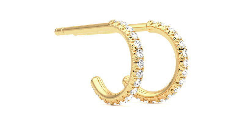 Taylor & Hart Dea Hoops Jewellery 360 degree image 6