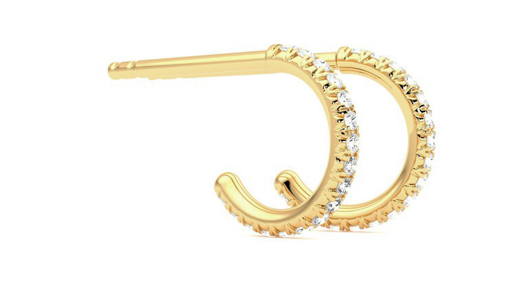 Taylor & Hart Dea Hoops Jewellery 360 degree image 7