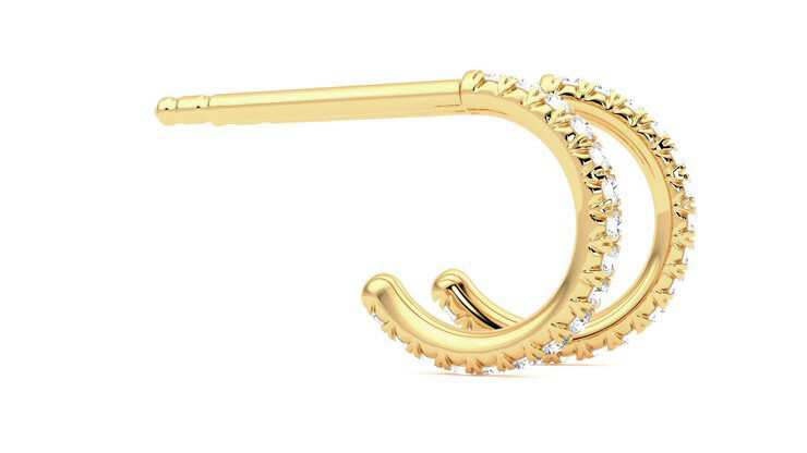 Taylor & Hart Dea Hoops Jewellery 360 degree image 8
