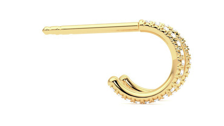 Taylor & Hart Dea Hoops Jewellery 360 degree image 9