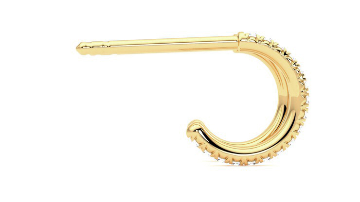 Taylor & Hart Dea Hoops Jewellery 360 degree image 10