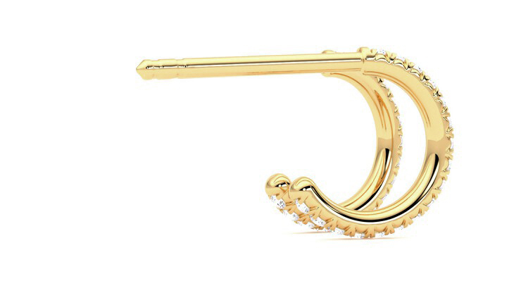 Taylor & Hart Dea Hoops Jewellery 360 degree image 11