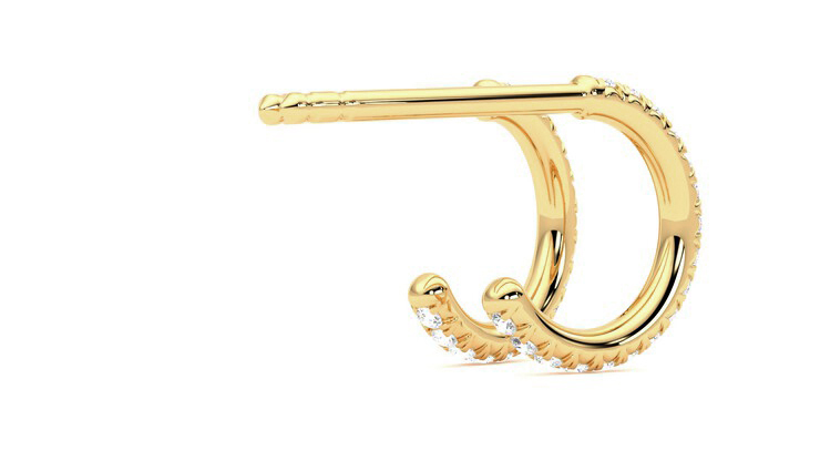 Taylor & Hart Dea Hoops Jewellery 360 degree image 12