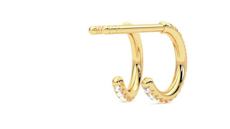 Taylor & Hart Dea Hoops Jewellery 360 degree image 13
