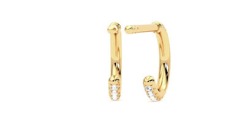 Taylor & Hart Dea Hoops Jewellery 360 degree image 14