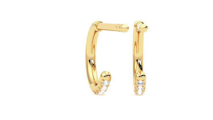 Taylor & Hart Dea Hoops Jewellery 360 degree image 15