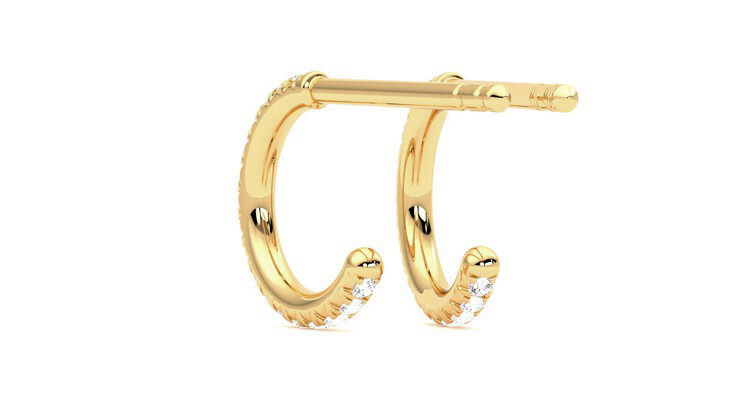 Taylor & Hart Dea Hoops Jewellery 360 degree image 16