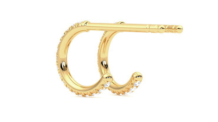 Taylor & Hart Dea Hoops Jewellery 360 degree image 17