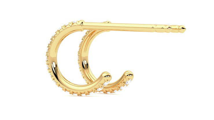 Taylor & Hart Dea Hoops Jewellery 360 degree image 18