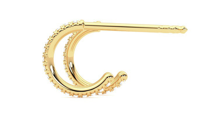 Taylor & Hart Dea Hoops Jewellery 360 degree image 19