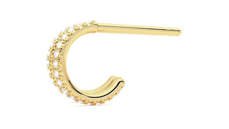 Taylor & Hart Dea Hoops Jewellery 360 degree image 21