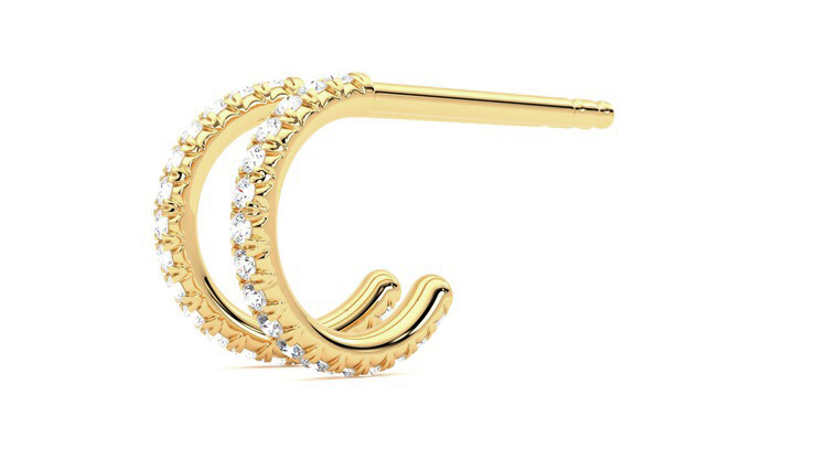 Taylor & Hart Dea Hoops Jewellery 360 degree image 22