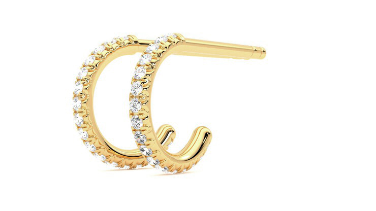 Taylor & Hart Dea Hoops Jewellery 360 degree image 23