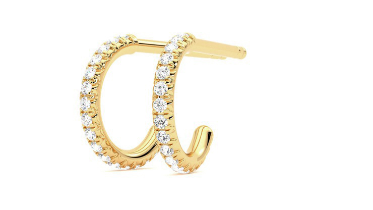 Taylor & Hart Dea Hoops Jewellery 360 degree image 24