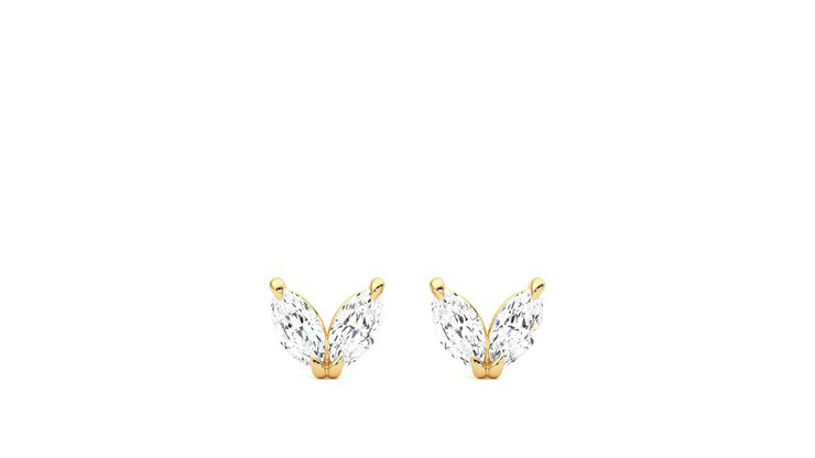 Taylor & Hart Iona Studs Yellow Earrings 360 detail 01