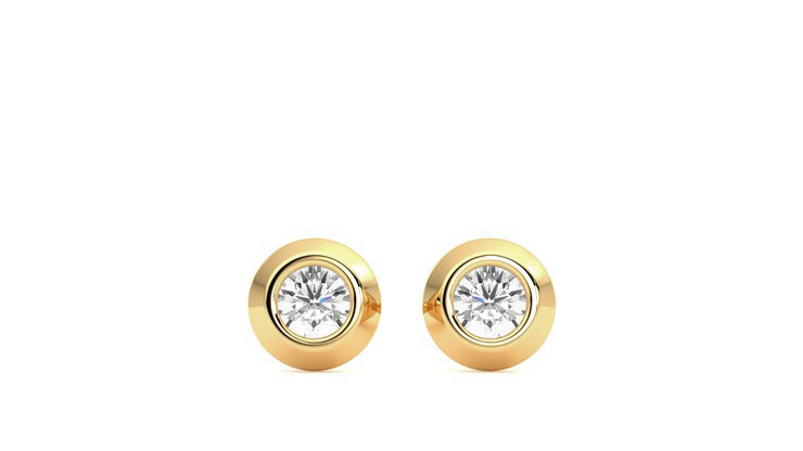 Taylor & Hart Solanna Studs Yellow Earrings 360 detail 01