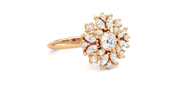 Taylor & Hart Aphrodite Ring Jewellery 360 degree image 5