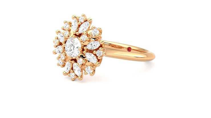 Taylor & Hart Aphrodite Ring Jewellery 360 degree image 24
